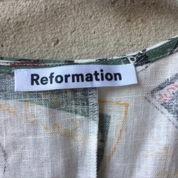 NWT Reformation Carmelo Linen Wrap Mini Dress Size S - Picture 7 of 8